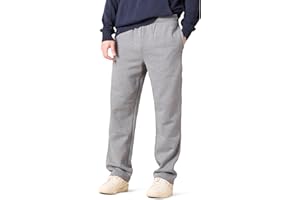 Amazon Essentials Hombre Pantalones Deportivos de Forro Polar con Parte Inferior Abierta (Disponibles en Tallas Grandes y Largos Especiales)
