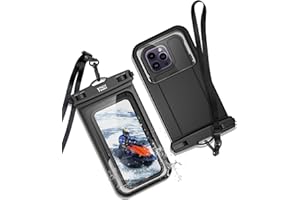 YOSH 2023 Bolsa Impermeable para teléfono de hasta 9,0" (2 Unidades), Funda Impermeable Móvil IPX8, Bolsa Seca para teléfono Impermeable actualizado cordón para iPhone Samsung Huawei Xiaomi.