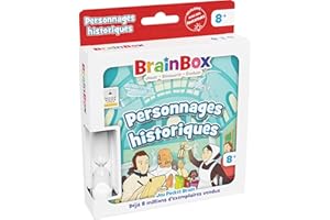 Asmodee - BrainBox Pocket : Personnages Historiques - Jeux de Société Famille et Enfants à Partir de 8 Ans - Jeu de Cartes de Mémoire et d'Observation - 1+ Joueur - Version Française - Bezzerwizzer