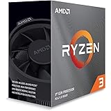 AMD Ryzen 3 3100 Processor (4C/8T, 18 MB Cache, 3.9 GHz Max Boost)
