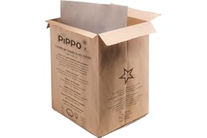 PIPPO - Sacchetti Umido e Organico Biodegradabili Compostabili, Sacchetti Spazzatura, Immondizia Rifiuti Organici e Raccolta Differenziata, Sacchi Assorbenti, Certificati e Brevettati Antiodori 50x10L