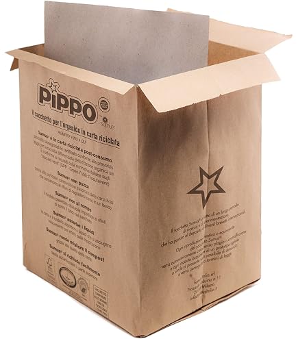 AYOTEE, sacchetti per rifiuti per compost, 5 litri, 5 ruote, 125 pezzi, sacchetti per la spazzatura per alimenti, 100% biologici e biodegradabili con certificazione
