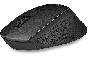 ‎LOGITECH Logitech M330 Silent Plus Mysz bezprzewodowa, 2.4GHz z nanoodbiornikiem USB, 1000 DPI śledzenie optyczne, żywotność baterii 2 lata, kompatybilna z PC, Mac, Laptop, Chromebookem - Czarny