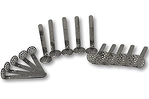 ‎EKNA EKNA Einhängesiebe Edelstahl Set 12mm 15mm 18mm je 5X - Bong Siebe - Pfeifen Siebe - 15 STK.