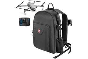 Smatree Sac à Dos Rigide Professionnel Compatible avec DJI Mavic 2 Pro/Mavic 2 Zoom et Gopro Hero 2018 / Gopro Hero 7/6/5/4/3+/3/2/1, Batterie, Chargeur, Télécommande