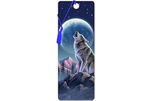 ‎3D LIVELIFE 3D LiveLife Lesezeichen - Mondscheinsonate von Deluxebase. Ein Wolf-Lesezeichen mit linsenförmigen 3D-Kunstwerken, lizenziert von dem bekannten Künstler Jerry LoFaro