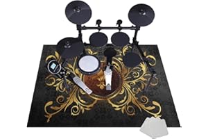 JaevKwzy Alfombrillas Insonorizada Antideslizantes Alfombra Bateria Alfombras Acusticas Electronica Alfombra para Bateria Acustica Alfombras De Batería Acústico Tapete de Tambor 120 x 80 cm