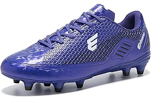 EPIMENO Women's Soccer Cleats for Men Lightweight Outdoor Rugby Football Shoes with Enhanced Grip and Comfort