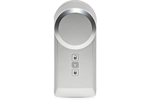 Homematic IP Smart Home Türschlossantrieb, silber, elektronisches Türschloss, Smart Lock nachrüstbar ohne Umbau, Türöffner steuerbar per App, Alexa & Google Assistant, 160556A0