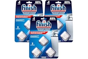 FINISH Blister 3 Tablettes Entretien Lave-vaisselle Pendant le Cycle - Lot de 3