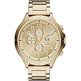 Armani Exchange Men's Chronograph, Gold-Tone Stainless Steel Watch, AX1752