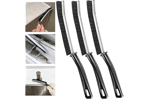 KFDDRN Spazzola di pulizia spaccata, Spazzola di pulizia spaccata del bagno, Spazzole di pulizia manuale della barra della finestra, Design ergonomico della maniglia, Adatto per cucina e bagno (3 Confezione)