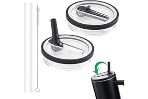 YUENGJGI 2 coperchi di Ricambio per Tazza Stanley Cup da 40 oz, Coperchio Riutilizzabile a Prova di perdite, Coperchio di Ricambio con Cannuccia, Coperchio di Ricambio Stanley Cup