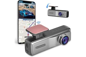 Hikity WiFi Dashcam Caméra de Voiture Full HD 1080P, Caméra Embarquée Voiture avec Grand Angle de 150°, ADAS, Contrôle d'application, Surveillance de Parking, Vision Nocturne, Enregistrement en boucle
