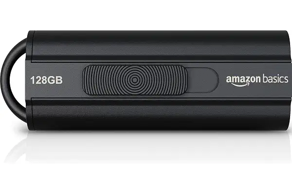 Amazon Basics Memoria flash USB 3.1 de 128 GB, velocidad de lectura de hasta 130 MB/s, Negro