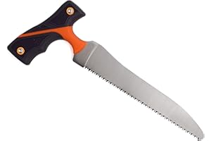 K&S Wildkameras Aufbrechsäge mit T-Griff Hunter II Orange-Schwarz 19,5cm Sägeblatt Zerwirkhilfe Knochensäge Schlosssäge Jagd