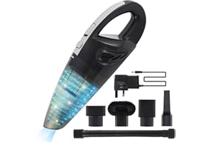 CestMall Car Vacuum Cleaner, Handheld Vacuum Cleaner, Powerful Car Hoover Portable Hand held Hoover Rechargeable Wet Dry Cordless Vacuum for Car, Kitchen, Office, Pet Area…