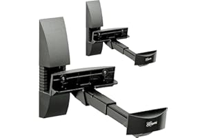 Vogel's VLB 200 Support Mural Universel pour Enceintes (2X) | Orientable jusqu'à 90º | Inclinaison 15º | Poids Max. 20 kg | Noir