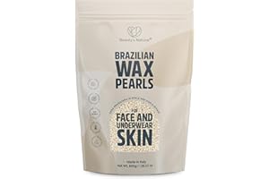 BEAUTY'S NATURAL Beauty’s Natural®800g cera brasiliana perle con cera d’api e resina di origine naturale Made in Italy. Cera depilatoria brasiliana senza strisce ideale per depilazione donna e uomo(viso e zone intime)
