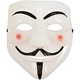FNA FASHIONS® Guy Fawkes Mask -V for Vendetta， Anonymous Hacker Cosplay Party Mask