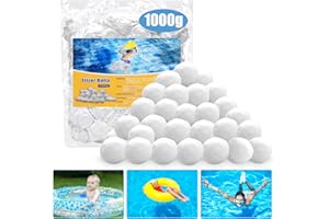 BRSINSE Filterbälle Pool - 1000G Filterbälle für Sandfilteranlagen, Filterball 1000g Ersetzen 36KG Filtersand, Filterballs Wiederverwendbar Filterkugeln Pool，Poolreinigung Zubehör für Filterpumpe Aquarium