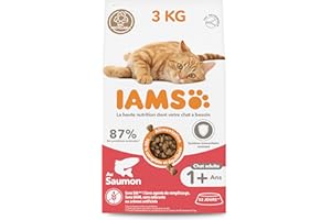 Iams Croquette au Saumon pour Chat Adulte 3 kg