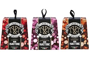 PVL TRADE Arden & Amici Italian Mini Panettone Collection - Classic, Chocolate and Cranberry Orange Panettone