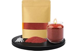 BOLOSA Pearled Candle Sand and Wicks, 800g Warmnest Candle Sand Refillable Pearled Candle Sand with 20 Pcs Candle Wicks, Long Lasting Candle Sand Powder Snow Wax (Dark Red)