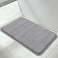Yimobra Memory Foam Bath Mat Large Size 31.5 X 19.8 Inch Maximum Absorbency Non-Slip 31.5 * 20 Inch Grey MM01I