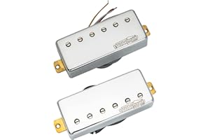 MUSICLILY Wilkinson Serie M Ceramica Pick Up Mini Humbucker Manico e Ponte Set per Chitarra Elettrica Les Paul/Fire-bird, Cromato