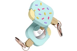 elago Funda Helado Compatible con Apple AirTags Llavero Case - Protección contra Caídas, Llavero con Mosquetón (Rastreo de Perros, Llaves, Carteras), Dispositivo de Seguimiento No Incluido (Menta)