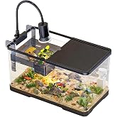 Terrarium Turtles with Sun and Light Platform, Aquarium Water Turtles with Hanging Basking Platform, Small Turtle for Water T