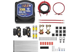 UCkasayfy 3m Trennrelais 12v 140a Zweitbatterie Set Automatisches Batterietrenner Spannungsgesteuertes Relais VSR für Wohnmobil Camper Kfz Auto, Nicht geeignet für Lithiumbatterien