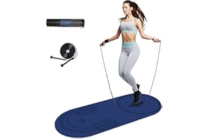 LaiEr Skipping Rope Mat, Fitness Exercise Mat, Knee Protection, Shock Absorption, Skipping Rope Mat, Non-Slip for Home Gym (140cm x 62cm x 8mm)