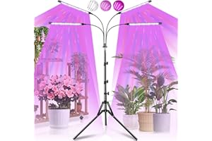 Railee Lámpara de Plantas 120 LEDs Luz de Crecimiento de Espectro Completo Lámpara de Cultivo Luz para Plantas con Temporizador 3 Modos de Color y 10 Niveles Regulables