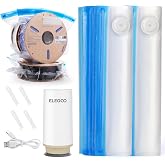 ELEGOO Vacuum Kit for Filament Storage, 20 Bags, 35 x 32 cm | Upgraded Automatic Pump, Sealing Clips, Reinforced Bags, Dust a