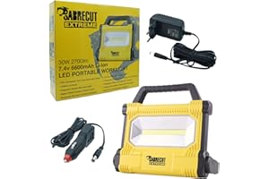 SabreCut SCLED706DCUK 30W 2700lm Luz de Trabajo Recargable sin Cable Profesional LED IP54