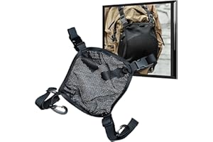 WLXW Tactical Helmet Mesh Bag Pouch Cover - Outdoor Leisure Backpack Helmet Net Bag Accessories For Airsoft Helmet External Mount(BK)