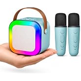 Coverzone Mini Boy Kablosuz Mikrofonlu Karaoke Makinesi Taşınabilir Bluetooth Hoparl&ouml;r Seti Bas Tiz Ayarlı Hoparl&ouml;r Yetişkinl