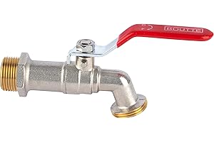 Boutté 2104213 R15 Robinet de jardin laiton 1/4 tour 15 x 21 Nez 20 x 27