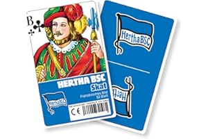 ‎HERTHA BSC Hertha BSC Berlin Skat-Spiel Skat Spielkarten Rückseite Hertha Logo - Plus Lesezeichen I Love Berlin