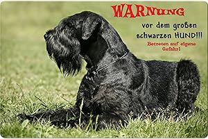 NANYUK +++ SCHNAUZER Riesenschnauzer - Metall WARNSCHILD Schild Hundeschild Sign - SNZ 01 T27