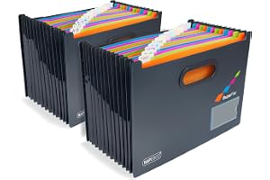 Rapesco 1729 SupaFile Expanderbar Filorganisatör, 13 Fack, A4, 2 Pack