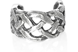 DESIGNER INSPIRATIONS BOUTIQUE Celtic Weave Woven Braided Band Outer Ear Cuff Clip-On Earring - 925 Sterling Silver - Non Pierced Earring