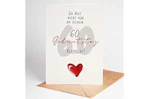 Lovely Cards - Geburtstagskarte 60 Frau Mann - Geschenk 60 Geburtstag Frau - Geburtstagskarten für Frauen - 60.ter Geburtstag - Karte 60 Geburtstag - Glückwunschkarte (DIN-A6)