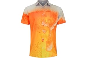 Raisevern Mens Hawaiian Shirts Short Sleeve Funny Ugly Casual Shirt, M-XXL