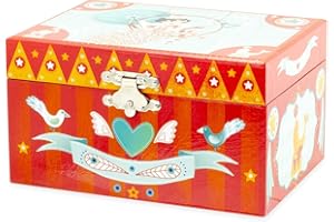 Ulysse- Coffre Musical Cabaret Bijoux, 9532, Rouge, Gris