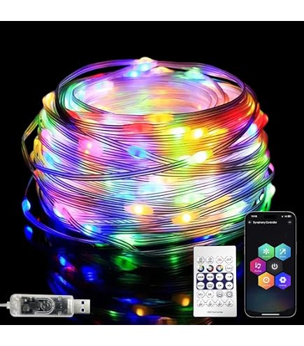 Guirlande Lumineuse LED F3 – 5 à 100 M, 8 Couleurs, Pour Intérieur Et Extérieur (IP67)
