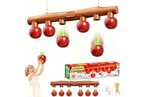 Guopai Fangstäbe Reaktionsspiel – Drop Sticks Game Apfel Design ABS, Weihnachts Reflex Training Fangspiel für Kinder & Erwachsene, Tragbares Reaktionstraining Koordinationsspiel ab 3 Jahren
