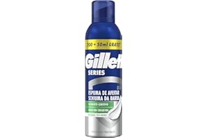 Gillette Series Espuma De Afeitar Calmante Con Aloe Vera Para Maquinilla De Afeitar Para Hombre, 250ml
